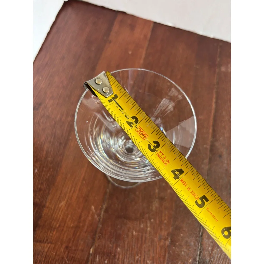 Towle Lead Crystal Martini Glass 7.5 Inch Clear Stemware Austria Faceted Stem‎